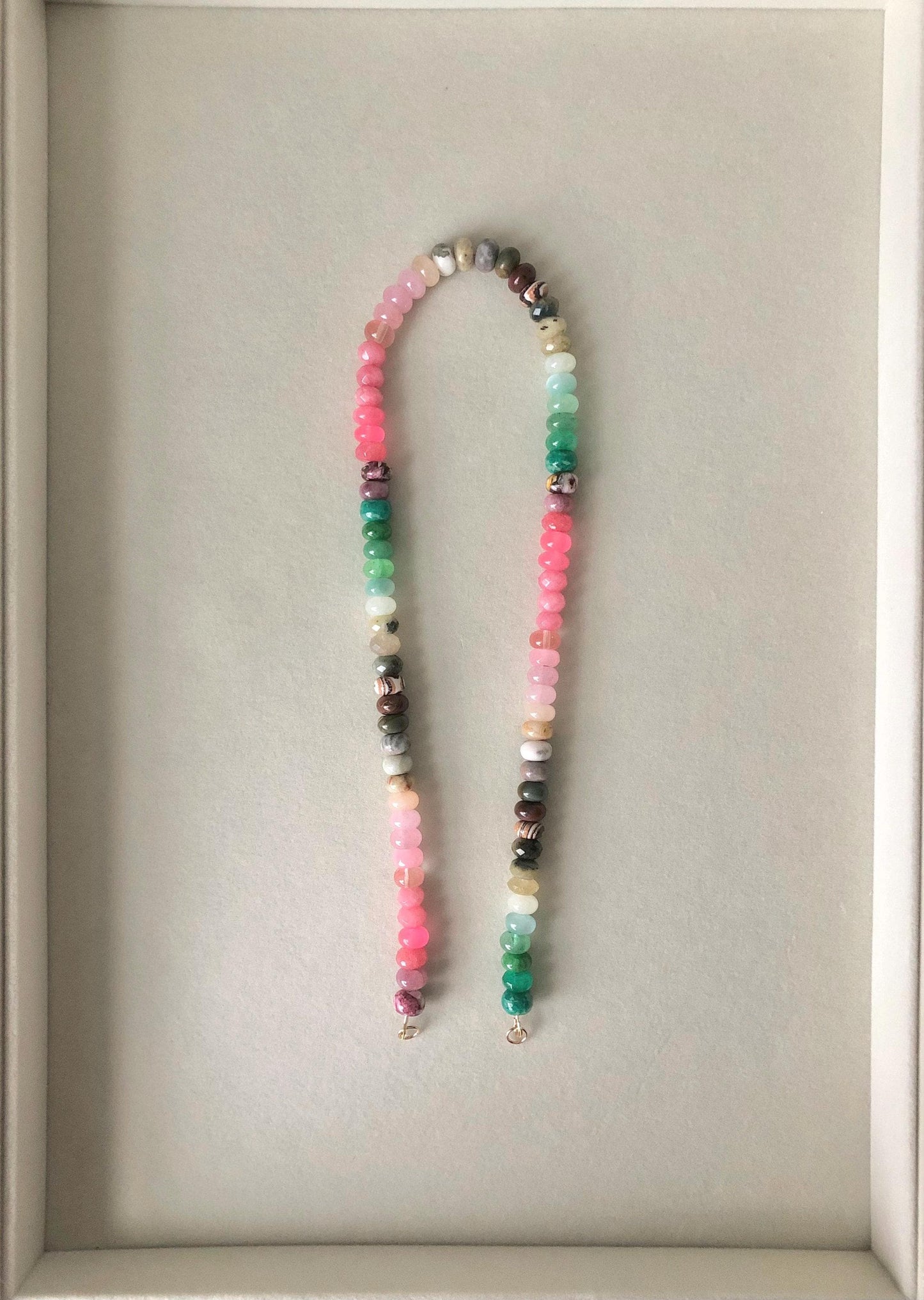 Dogwood Blossom Series Ombré Gemstone Jewelry: colorful, joyful, one of a kind wearable art gemstone bead necklaces and bracelet