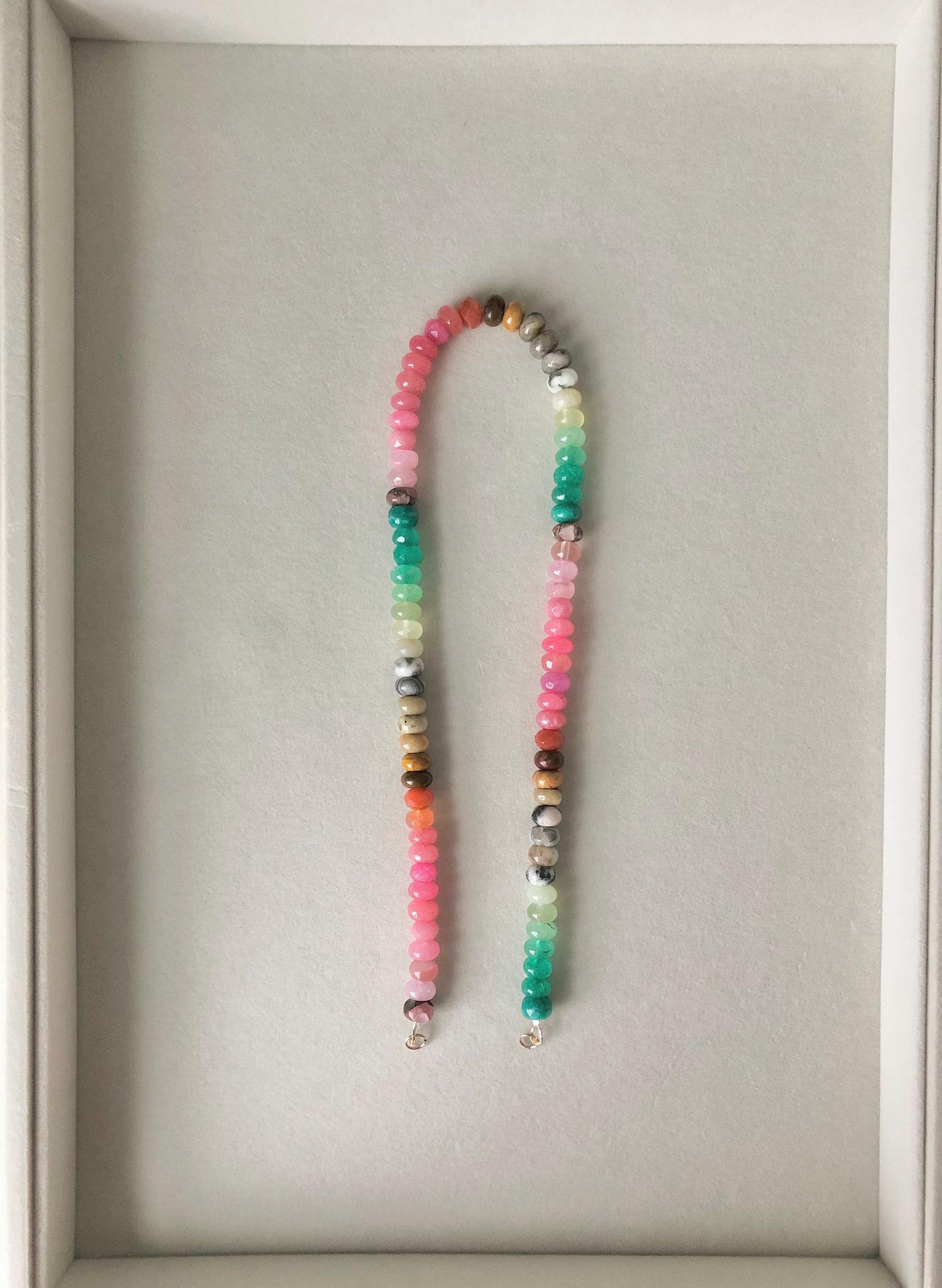 Dogwood Blossom Series Ombré Gemstone Jewelry: colorful, joyful, one of a kind wearable art gemstone bead necklaces and bracelet